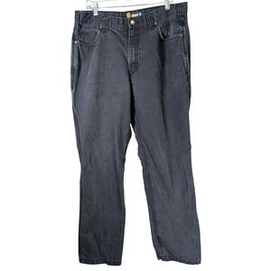 Carhartt Mens Relaxed Fit Carpenter Pants 38x36 Washed Black